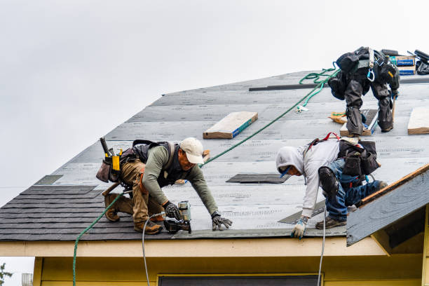 Professional Gutter Installation technician working in Manitou, KY